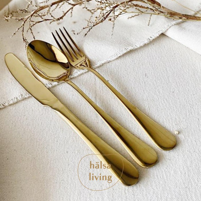 Cutlery Set - Molitor Cutlery Set / Set Alat Makan - Gold