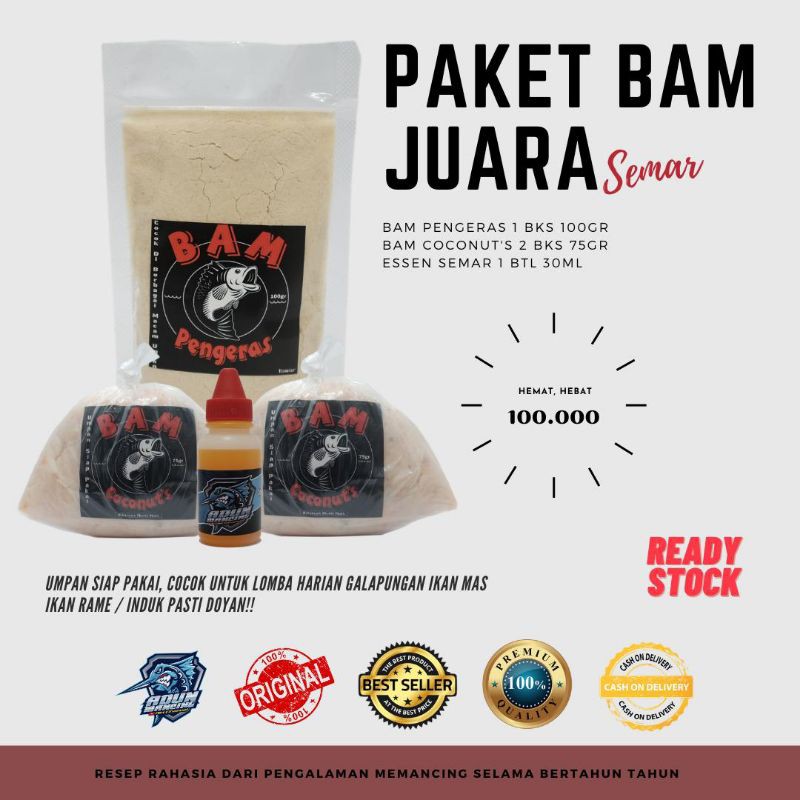 

Paket Juara Semar/Bam Coconut's spesialis ikan mas Babon
