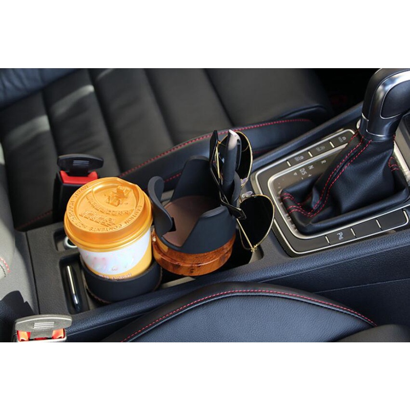 AM-40 Car Holder Botol Minum di Dudukan Cangkir Botol Minum Mobil Fitur 4 in 1 Drink Cup Bisa Jadi Phone Holder Kaca Mata Pulpen dan Bisa Muter 360 Organizer Mobil Interior