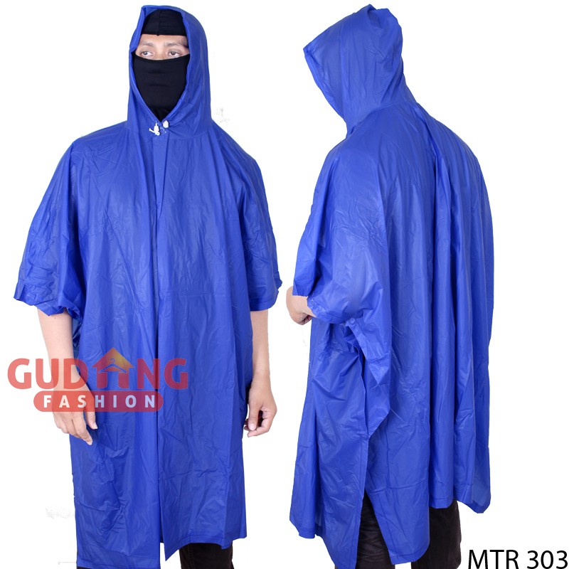 Jas Hujan Poncho Lengan Karet / Ponco Raincoat Anti Air Bahan Karet (COMB)