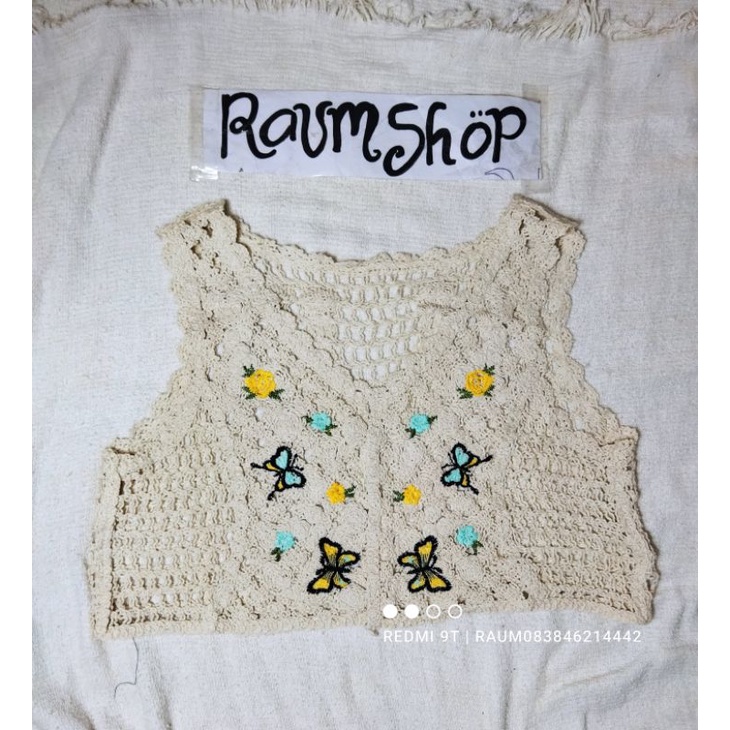 Raum Shop ROMPI RAJUT JUMBO Wanita Import KOREA LACE  Kancing Depan Ld 110Cm Motif Bunga Real Pic/VE