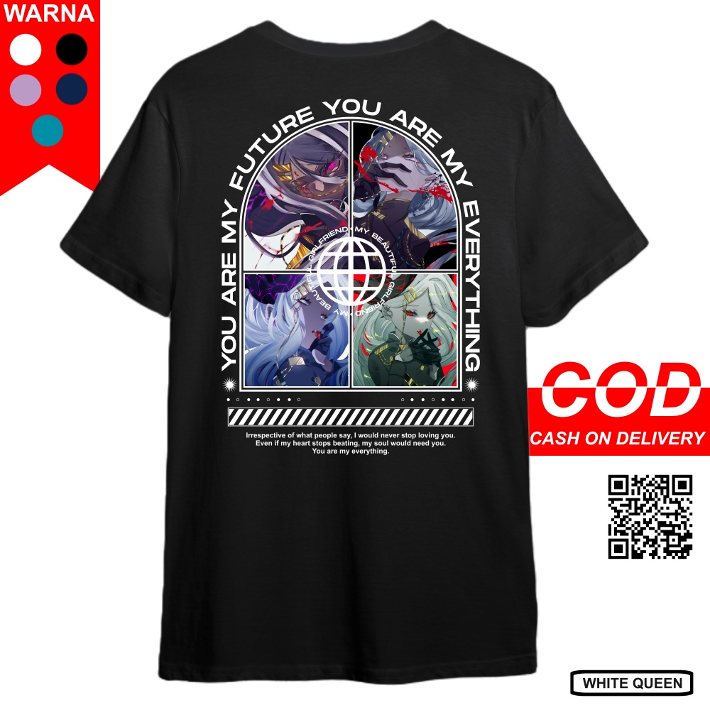 KAOS SORASAKI HINA BLUE ARCHIVE STREETWEAR -  KAOS DISTRO PRIA & WANITA ANIME & GAME DESIGN STREETWE