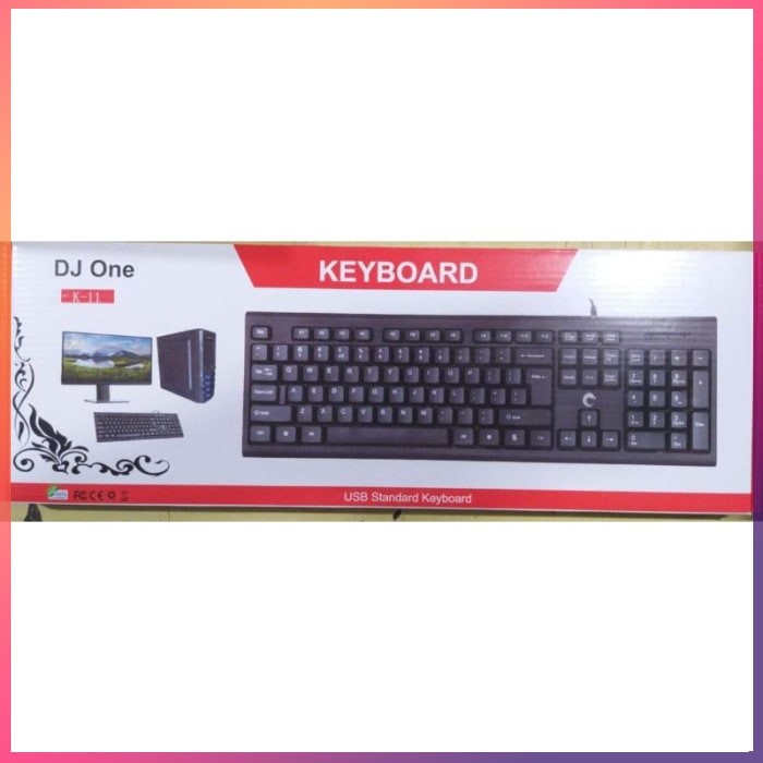 Keyboard MURAH USB DJ ONE colokan USB Keyboard PC murah Berkwalitas