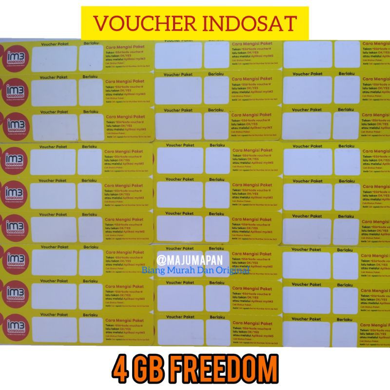 VOUCHER PAKET DATA INDOSAT 4GB FREEDOM