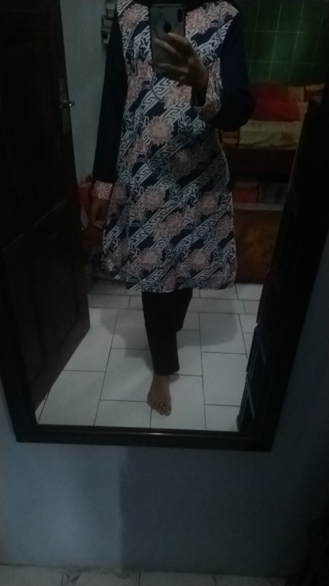 M-l-xl-xxl Batik Tunik Wanita Asj Sa Hrb026 Kenongo Pekalongan Sogan Tulis