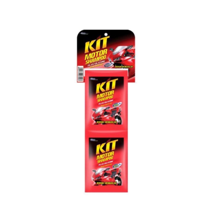 (12x35ml)Kit Motor Shampo Merah Sabun Cuci Motor Mobil Renteng Murah Grosir