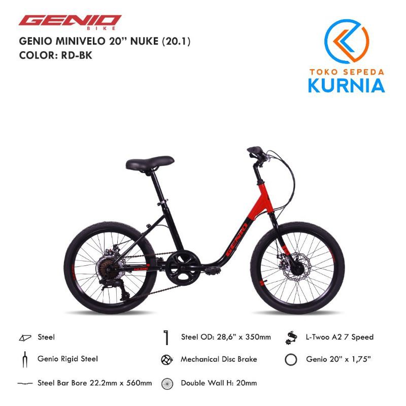Sepeda Genio Minivelo 20 inch Nuke