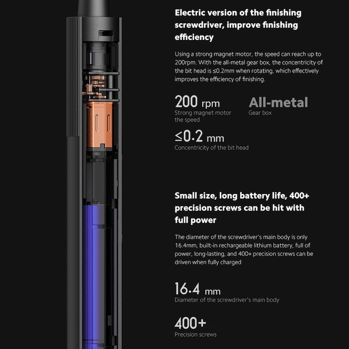 MI Mijia Electric obeng Precision Screwdriver 24in1 Set MJDDLSD003QW
