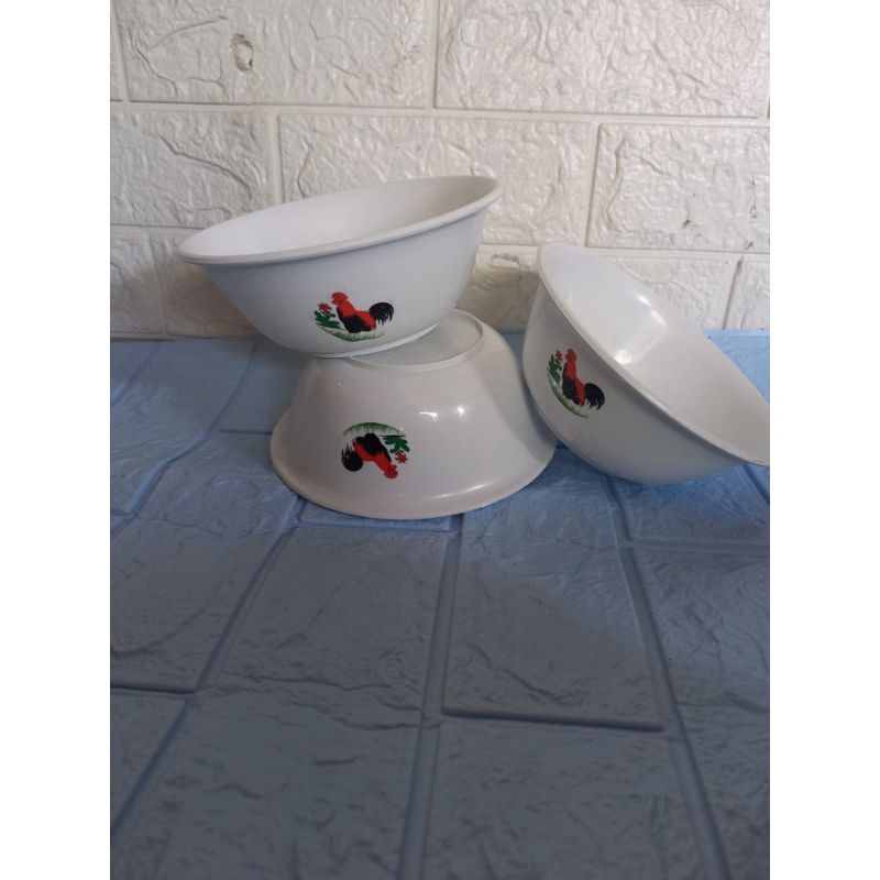 1lusin mangkok ayam jago mangkuk plastik