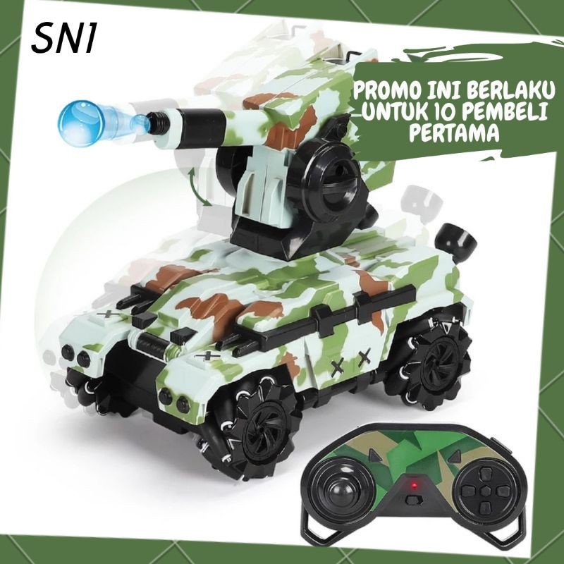 Mainan Anak Cowok Laki Mobil Tank Tempur Perang Drift Remot Radio Control Kontrol