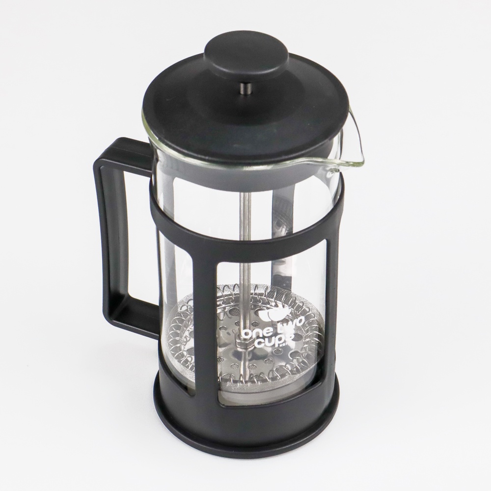 Cups French Press Coffee Maker Pot Bean Pattern 350ml - KG73I - 7RHZCUBK Black