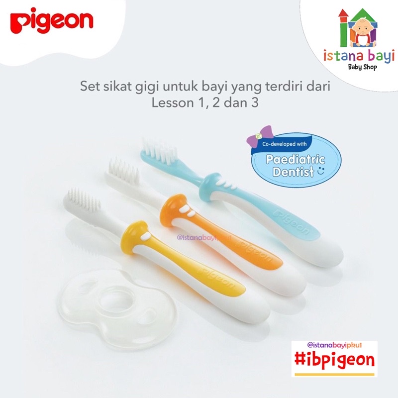 PIGEON Training Toothbrush Set / Paket HEMAT Sikat Gigi Bayi