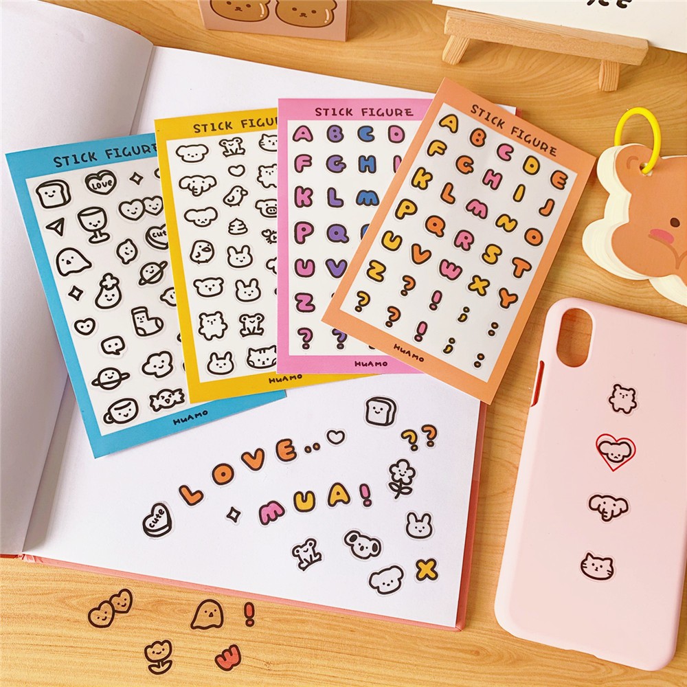 

[DZ] ST351 - Cute Alphabet Sticker Deco Diary Planner DIY Scrapbook Album