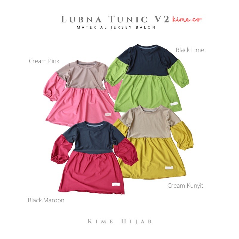 Gamis Anak Murah Lubna Tunic V2 by kimehijab