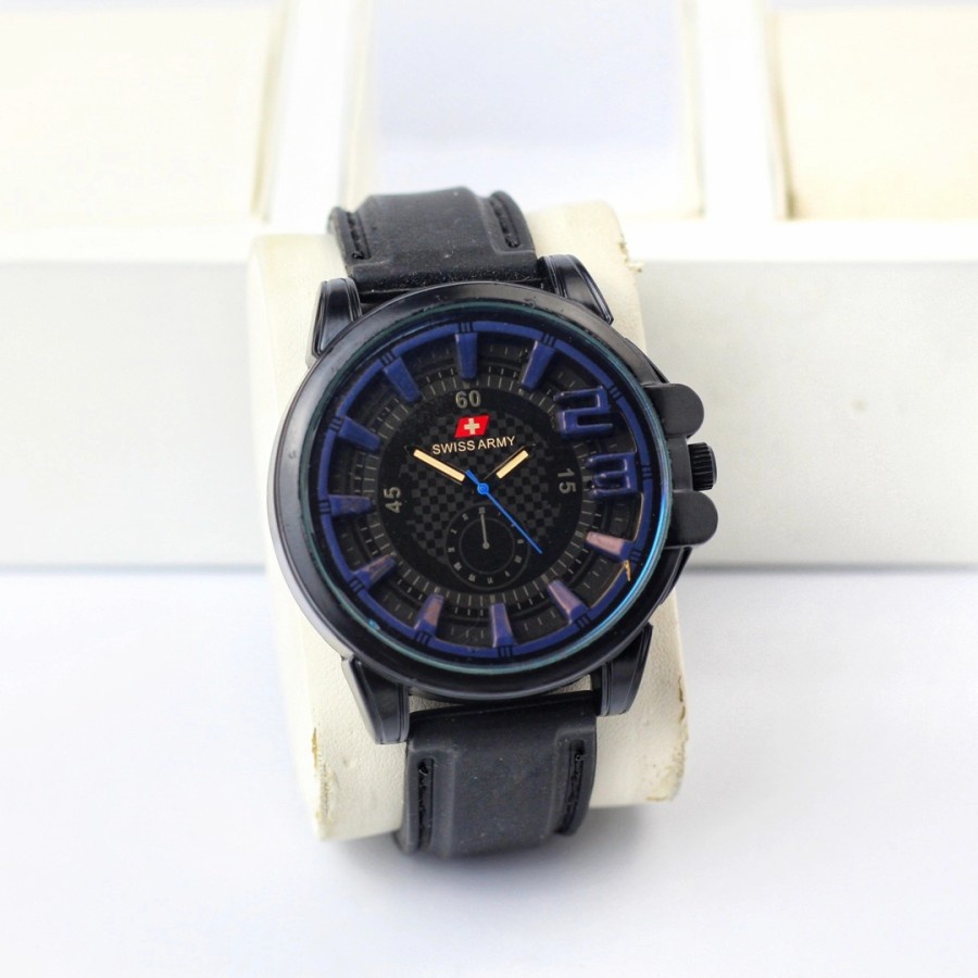 Jam Tangan Pria SA Analog Tali Karet