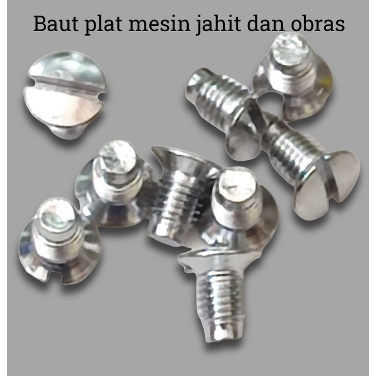 Baut plat/piringan mesin jahit dan obras