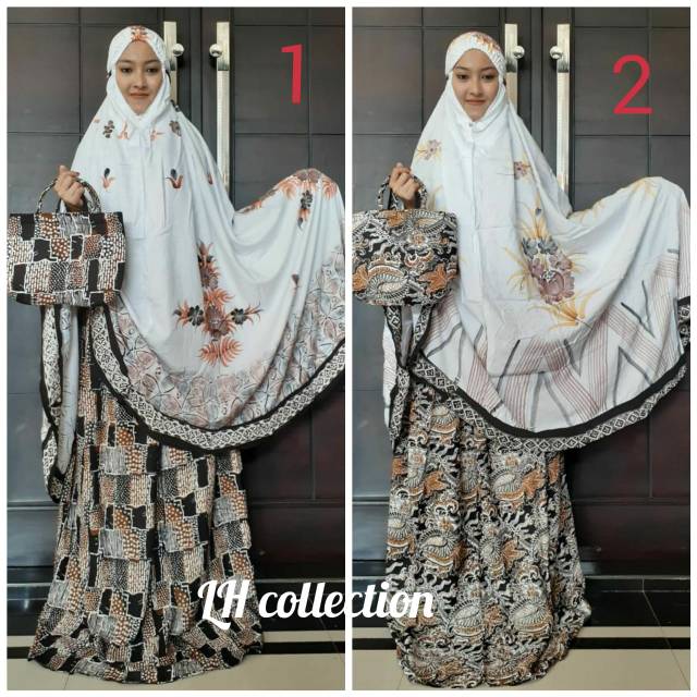 Mukena Cap Batik Kain Rayon Samitex