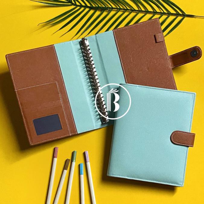 

BEST SALE Bindermu READY Binder Premium Plain Two Tones 20ring A5 26ring B5 - Mint choco, 20ring A5