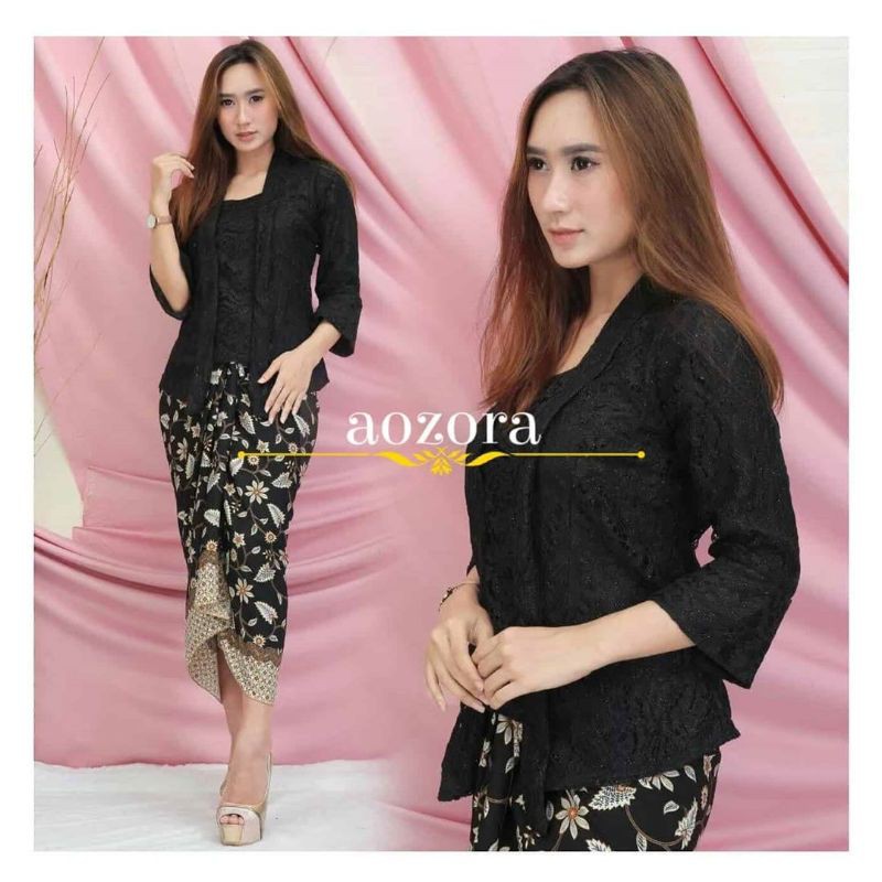 IndahKebaya | SETELAN KEBAYA KUTUBARU / ENCIM / BROKAT KEBAYA BUSUI / ROK LILIT BATIK JUMBO