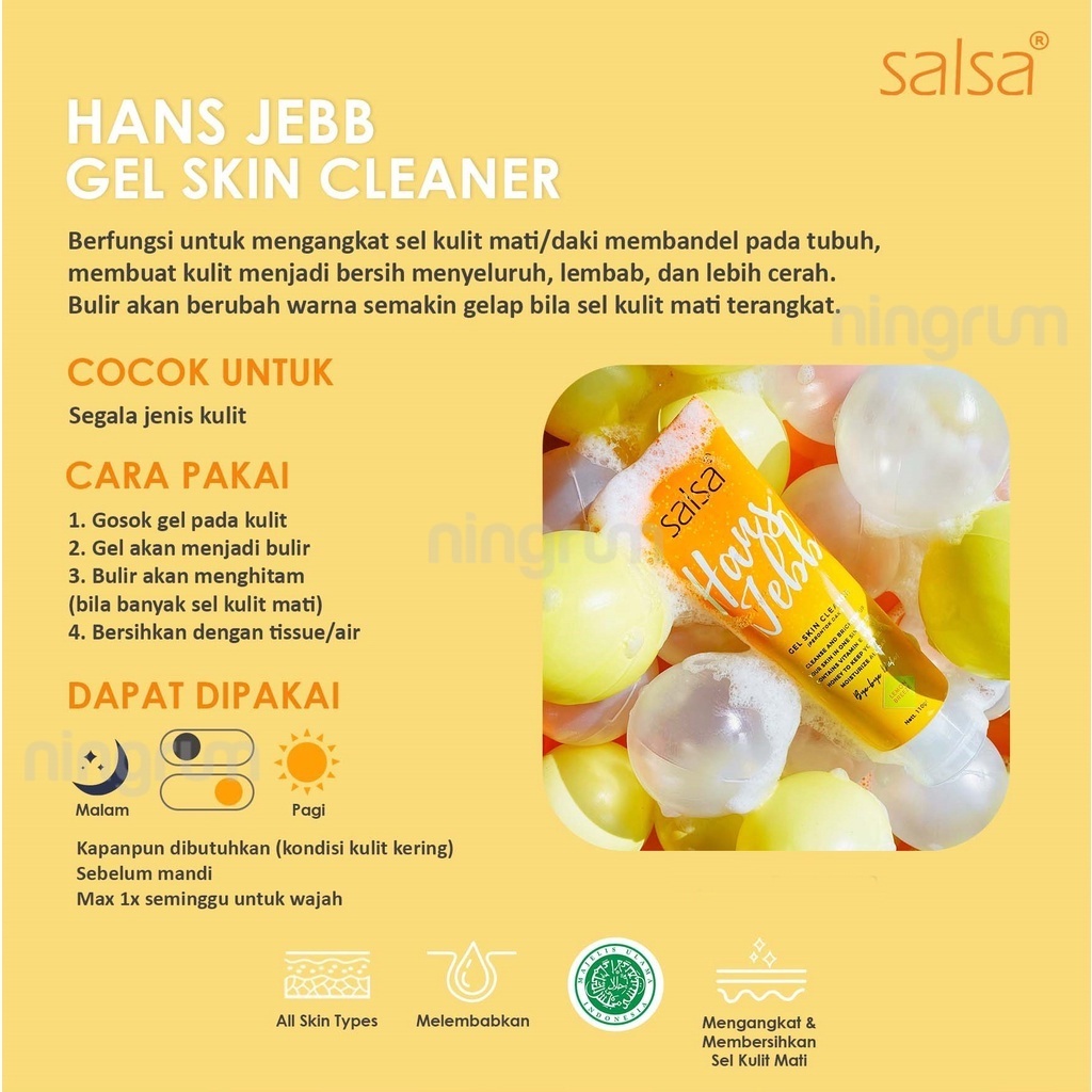 Ningrum - Hans Jebb Gel Skin Cleanser Salsa Perontok Daki - 5407