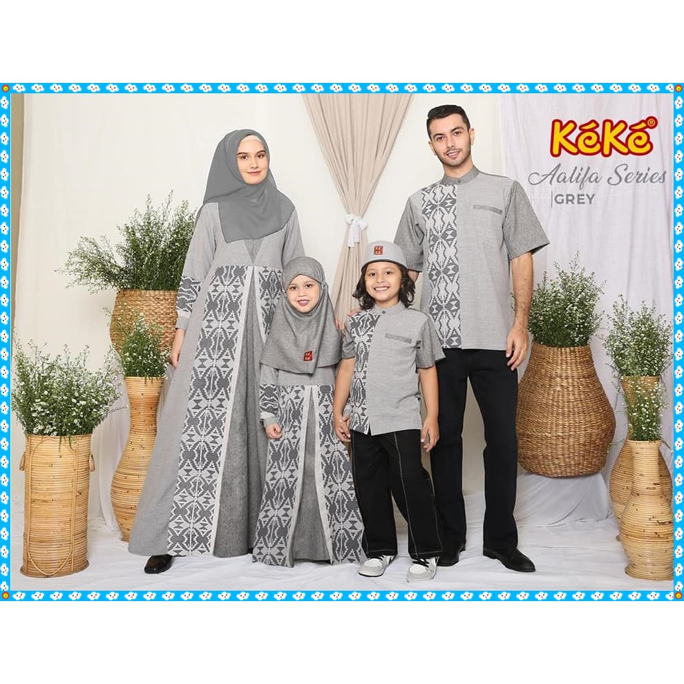 Sarimbit keluarga muslim  edisi 2021 lebaran keke aalifa famili baju muslim