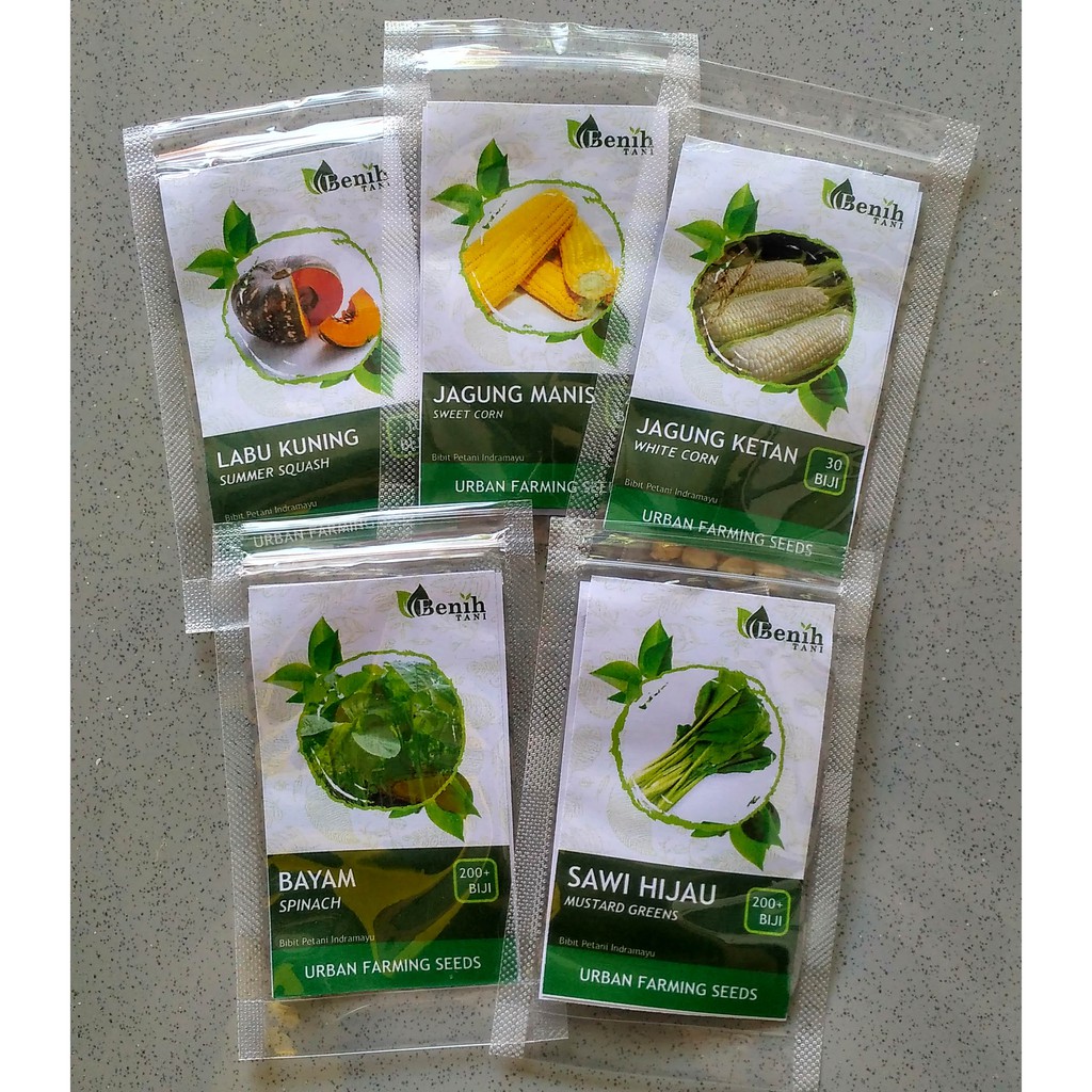 BEBAS PILIH JENIS BIBIT PAKET HEMAT 5 BUNGKUS UNTUK PEMULA BIBIT BENIH SAYURAN