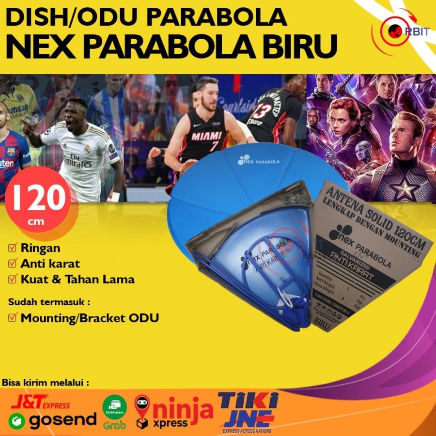 ODU SOLID NEX PARABOLA BIRU 120CM (TANPA LNB & KABEL)
