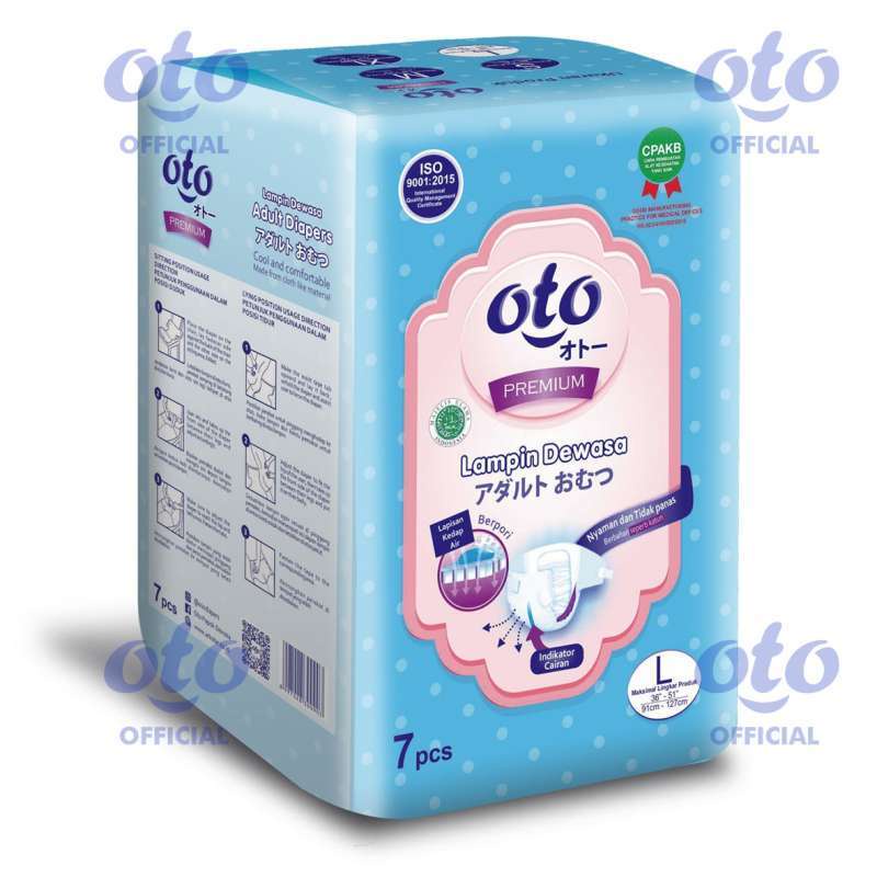 popok dewasa - kesehatan, diapers, perekat  RAK - OTO Diapers for Adult / Popok Dewasa Premium model Perekat ukuran L isi 7 pcs