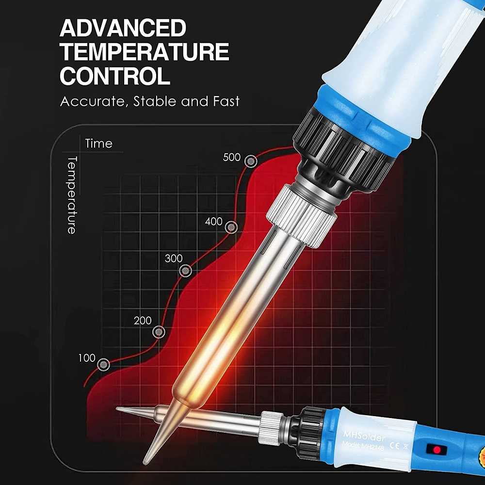 Solder Listrik / Solder 10 in 1 Adjustable Temperature LCD Display 220V 60W / Solder iron 60W/Alat solder listrik 60 Watt