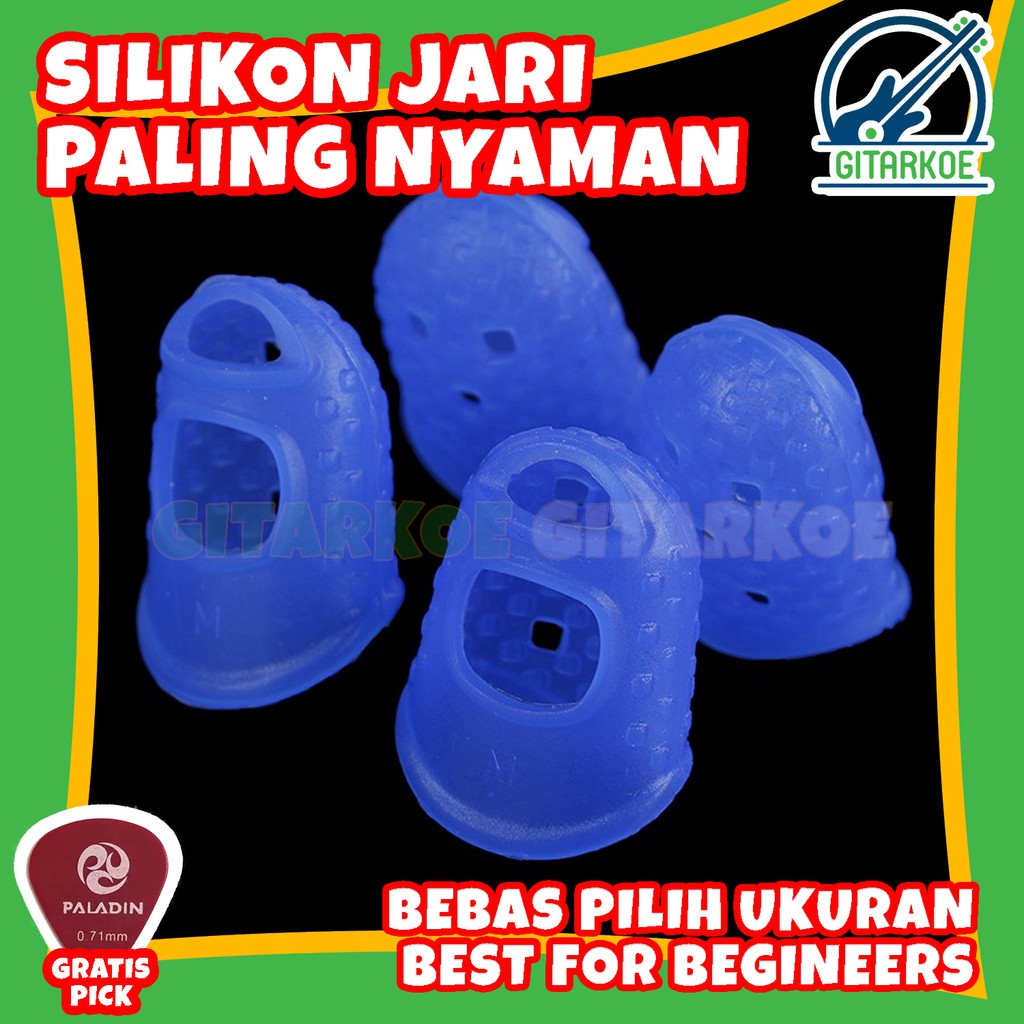 Pelindung Jari Gitar Silikon Fingertip Protectector Silicone 1 PCS