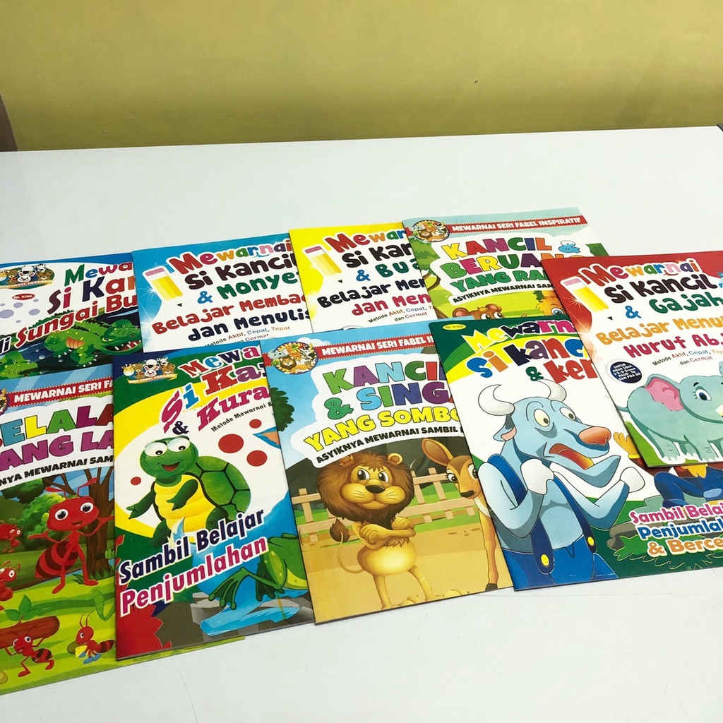 

Buku Mewarnai Cerita Bercerita Berhitung Hitungan Menulis Membaca / Activity Book / Coloring Book / Buku Aktivitas Aktifitas