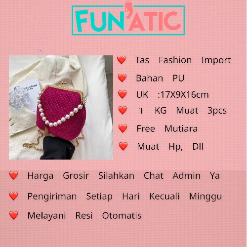 Tas Selempang Wanita Manik Import Mutiara Model Terbaru Dan Kekinian Fashion Korea FA1056