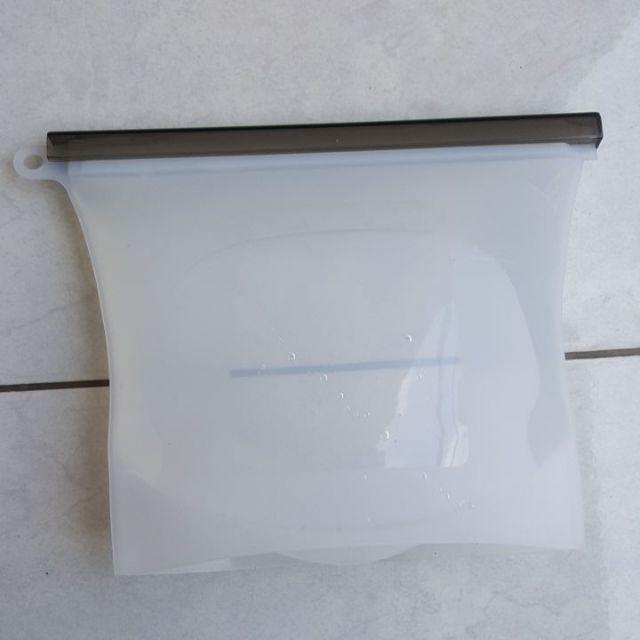 Kantong Vacuum Makanan Bahan Silicon Ziplock 1000ml