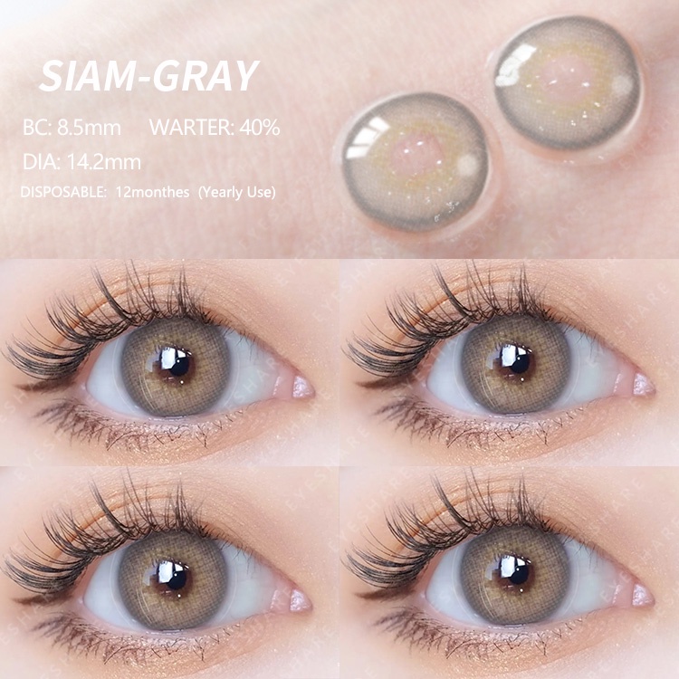 2022 NEW [COD] SIAM GRAY BROWN GREEN~ SOFTLENS 2PCS JAMILLA NORMAL &amp; MINUS(0.00) FREE LENSCASE / DIA 14.0MM / SOFLEN / SOFTLEN / LENSA WARNA Kadar Air 40% Big Eye Living Kontak Lensa