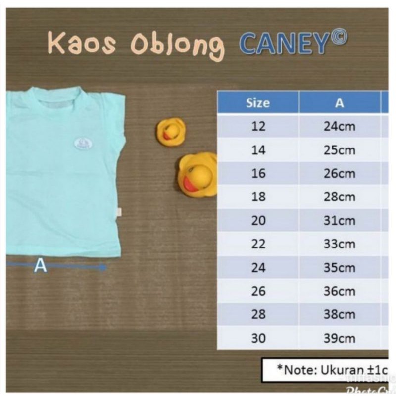 Kaos oblong anak Caney size 24 ( 3 - 4 tahun) 3 pcs