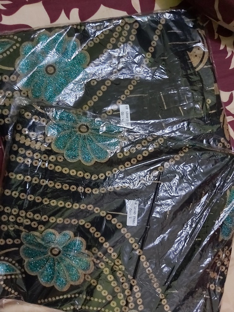 Gamis Batik Kaftan Prada Gliter