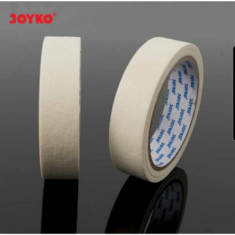 

Masking Tape Lakban Kertas Warna Cream Joyko 24 mm x 20 meter