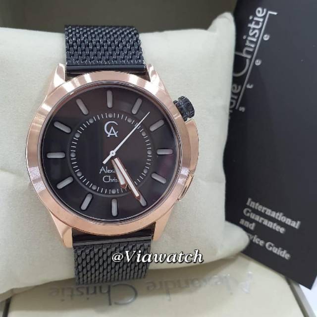 ALEXANDRE CHRISTIE AC 8632 BLACK ROSEGOLD