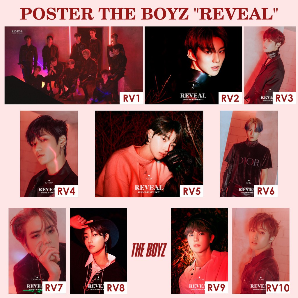 Poster The Boyz REVEAL Juyeon Kevin Eric Jacob New KPOP
