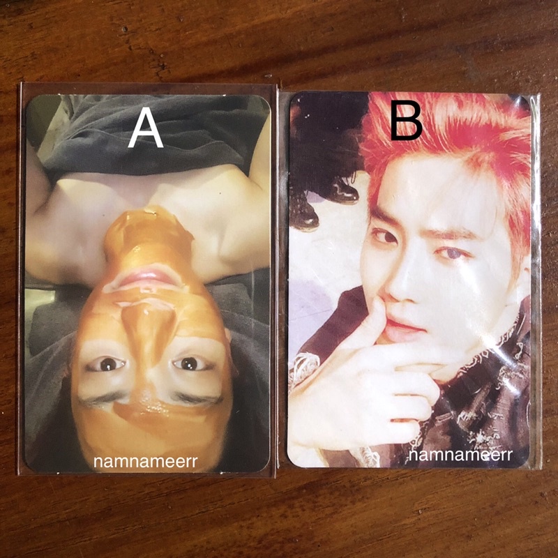 PHOTOCARD PC -CHANYEOL MASKER SUHO LOTTO EXO-