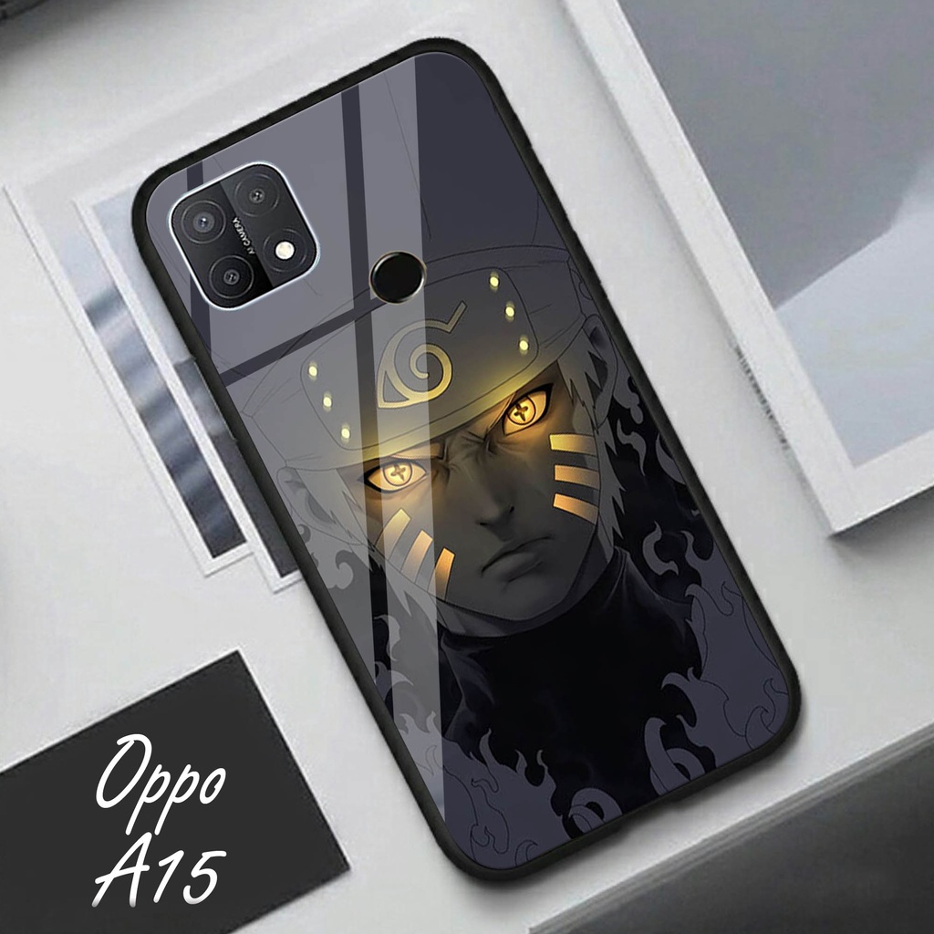 Softcase Glass Kaca OPPO A15 - Case Hp Pelindung Handphone OPPO A15 [ A39 ].