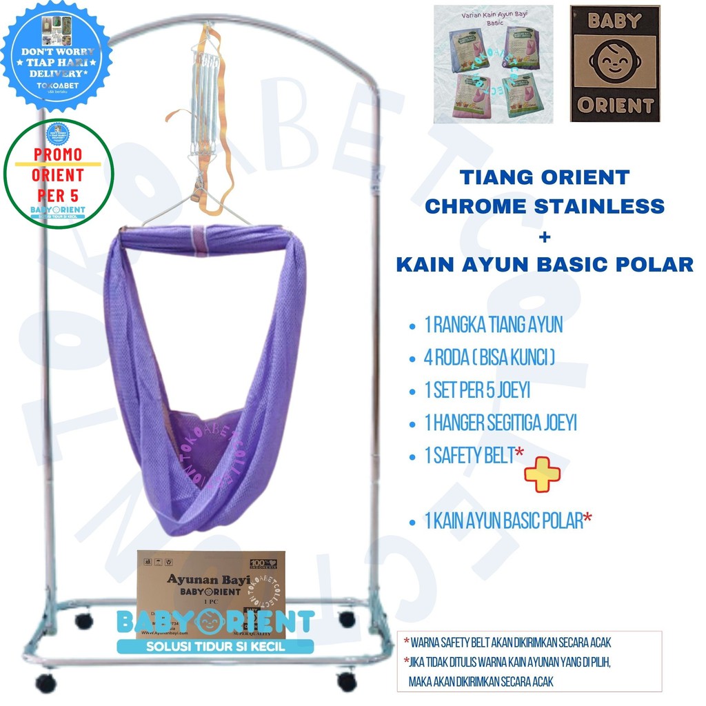 PROMO ORIENT PER 5 PAKET Ayunan Bayi Manual Portable ORIENT dan Kain Kelambu Hanger Per VARIASI TOKOABET