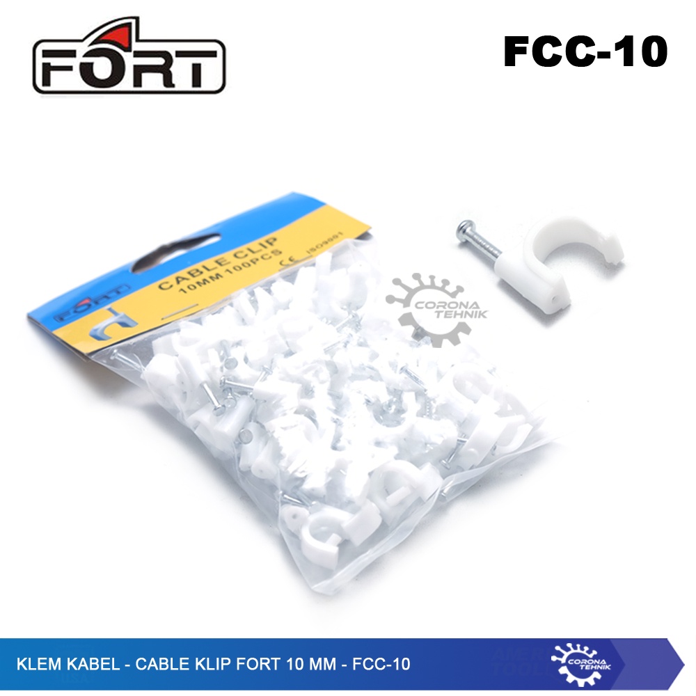 Cable Klip Fort - Klem Kabel + Paku - Klem Kabel