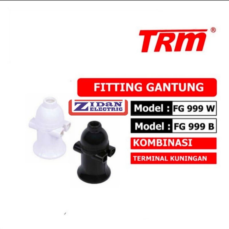 Fitting Gantung Kombinasi / Fitting Lampu Gantung Kombinasi Hitam Putih