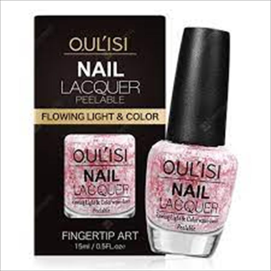 PART2 HALAL NAIL POLISH OULISI FLOWING LIGHT &amp; COLOR 15ML PEEL OFF