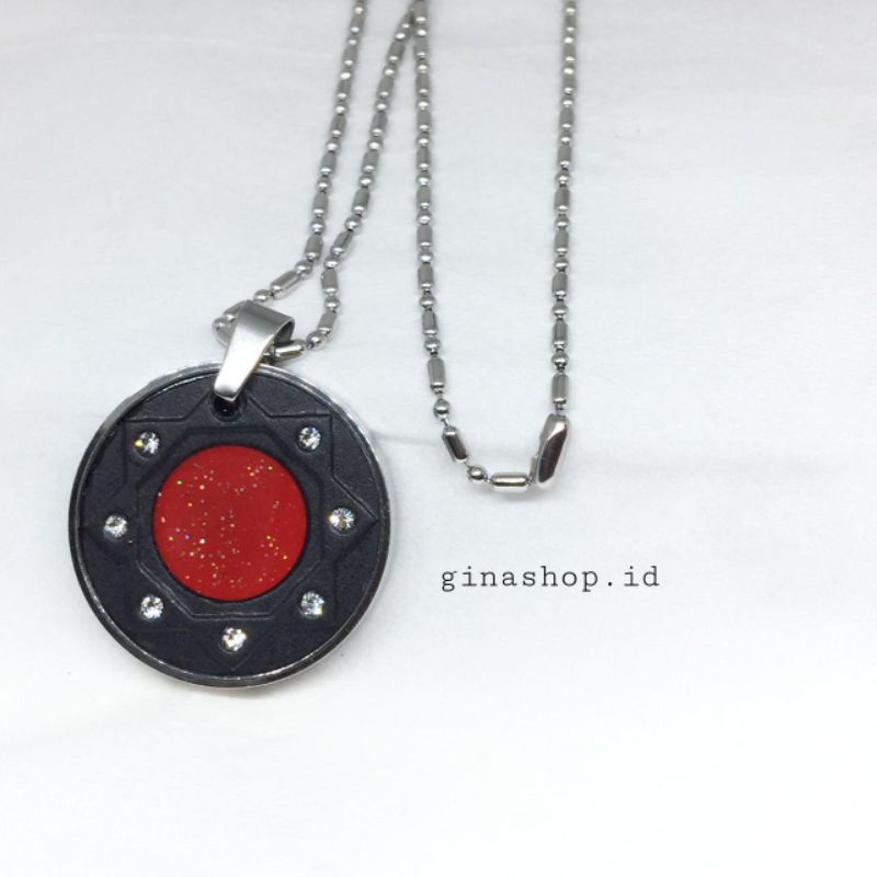 Kalung Kesehatan Terapi Asli - Quantum pendant asli - kalung kesehatan bio energi - kalung kesehatan liontin bulat hitam merah