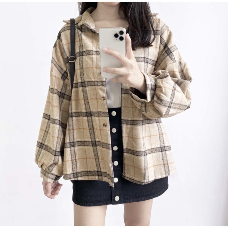 CASHA - ZEC OOTD Wanita Kemeja FEN / Kemeja Cameron / Kemeja Wanita / Kemeja Wanita Korea / Kemeja W