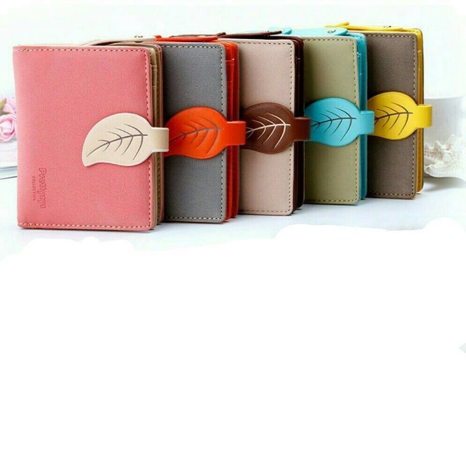 LS 062 - Wallet / Dompet Wanita Lipat Mini fashion korea Daun