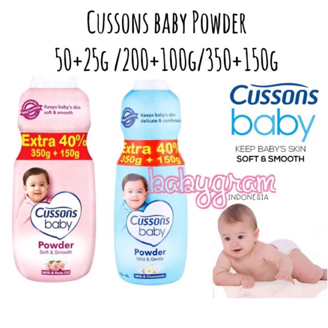Cussons Baby Powder EKSTRA Bedak Bayi Cusson 50 100 200 350 gram Extra