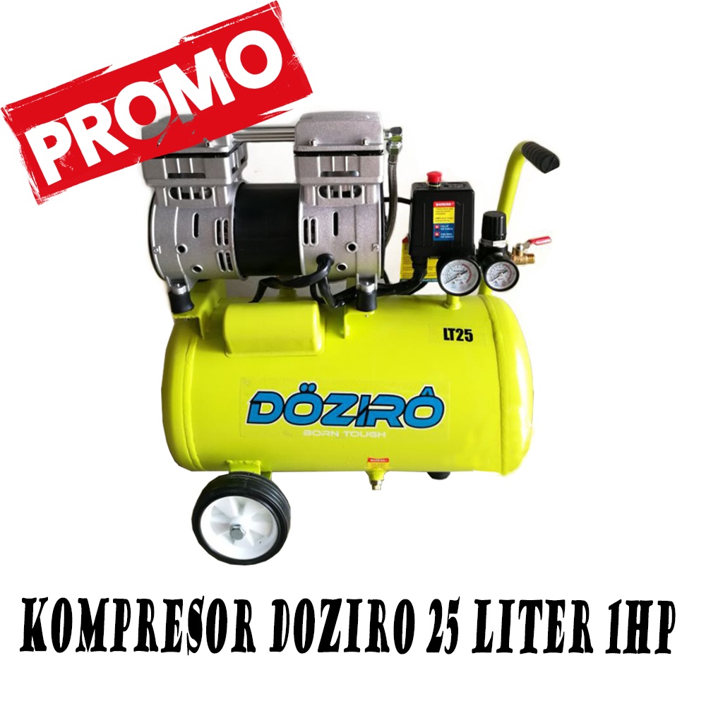 HARGA PROMO DOZIRO ZAC_S1025 Kompressor kompresor angin Oiless Oilless Silent 25Liter BERKUALITAS